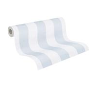A.S. Création – Papier peint intissé Lilly & Luis, rayures bleu/crème 10,05x0,53 m