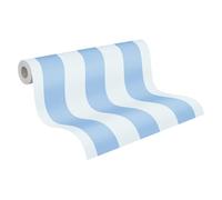 A.S. Création Little Love 381485 38148-5 Papier peint intissé Motif rayures Bleu/blanc 10,05 x 0,53 m