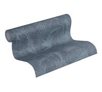 Livingwalls papier peint intissé New Walls Cosy & Relax papier peint effet jungle papier peint palmier 10,05 m x 0,53 m bleu 373965 37396-5