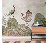 A.S. Creation Livingwalls Papier peint photo The Wall 382341 Un rouleau Un motif 3.71 x 2.80 m Oiseaux Vert