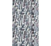 A.S. Creation Livingwalls Papier peint photo The Wall 382501 Un rouleau Un motif 1,59 x 2,80 m Ville Gris