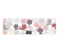A.S. Création Frise Papier Peint Adhesive Lovely Kids Little Cats Frise Papier peint adhesive 5.00 m x 0.155 m Rosé Gris Blanc Fabriqué en Allemagne 403741 403741