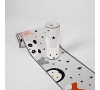 A.S. Création Lovely Kids Frise Papier Peint Adhesive Wild Stars Frise Papier Peint Adhesive 5.00 m x 0.155 m Gris Noir Blanc Fabriqué en Allemagne 403732 403732