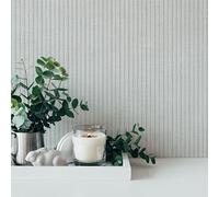 A.S. Création Maison Charme 390763 Papier peint à rayures Crème Gris 10,05 m x 0,53 m Fabriqué en Allemagne