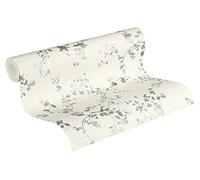 A.S. Création Metropolitan Stories Lola Paris 368962 Papier peint à fleurs en papier peint non tissé métallisé Noir/blanc 10,05 x 0,53 m