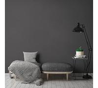 A.S. Création Nara 387441 Papier peint intissé uni Gris Anthracite 10,05 m x 0,53 m Fabriqué en Allemagne