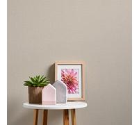 A.S. Création Nara 387445 Papier peint intissé uni Crème Beige 10,05 m x 0,53 m Fabriqué en Allemagne