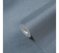 A.S. Creation Nara 387457 Papier peint intissé Uni 10.05 x 0.53 m Bleu