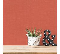 A.S. Création Nara 387458 Papier peint intissé uni Orange Saumon Rouge 10,05 m x 0,53 m Fabriqué en Allemagne
