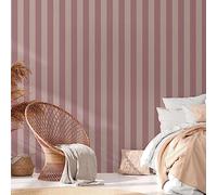 A.S. Création Natural Living 386654 Papier peint intissé rayé Violet Gris 10,05 x 0,53 m Fabriqué en Allemagne