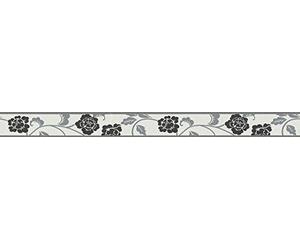 A.S. Création Only Borders 261014 2610-14 2610-14 Lot de 10 frise autocollante Noir métallique 5 m x 0,05 m
