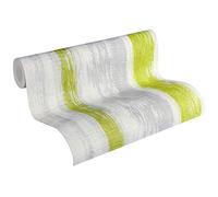 A.S. Création Papel pintado de vinilo - Papel de pared con aspecto de madera en gris, verde y amarillo - Papel pintado para diversas habitaciones - Papel de pared en 10,05 m x 0,53 m
