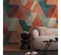 Livingwalls Papier peint photo 398371 - Effet 3D - Orange, vert, bleu pétrole - Papier peint intissé de qualité supérieure avec motif sur 1,59 m x 2,80 m - Fabriqué en Allemagne