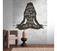 Livingwalls 398561 Papier peint photo intissé Motif béton noir/blanc 1,59 x 2,80 m Fabriqué en Allemagne