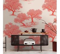 A.S. Creation Papier peint 398761 1 motif par rouleau Feuilles Rouge Blanc