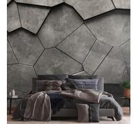 Livingwalls 399241 Papier peint photo intissé aspect pierre en noir, anthracite, gris - Avec motif sur 1,59 m x 2,80 m - Fabriqué en Allemagne