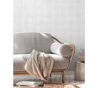 Livingwalls Papier peint intissé Carriere 386644 à carreaux Gris naturel 10,05 x 0,53 m