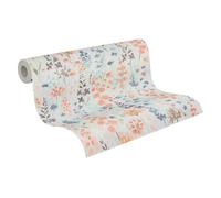 A.S. Création papier peint à fleurs dans les tons de, gris clair, orange, marron, vert - papier peint intissé de haute qualité floral 396063-10,05m x 0,53m - Made in Germany