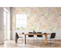 A.S. Création papier peint à fleurs en crème, vert, violet, marron, rose -intissé de haute qualité floral 396931 - design peint sur 10,05m x 0,53m - Made in Germany