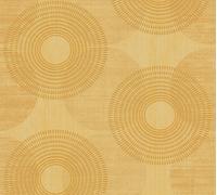 A.S. Création papier peint à motifs circulaires Attractive papier peint intissé à effet scintillant jaune 10,05 m x 0,53 m