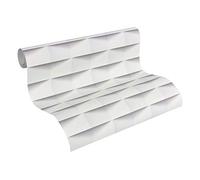 A.S. Création Papier peint Authentic walls grisaille blanc 10,05 m x 0,53 m 302481