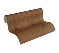 A.S. Création Papier Peint Bois Elements Papier peint intissé - 10,05m x 0,53m - Brun Fabriqué en Allemagne 300431 30043-1