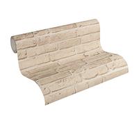 A.S. Création Papier Peint Brique Elements Papier peint intissé 10.05 m x 0.53 m Beige Fabriqué en Allemagne 355812 35581-2