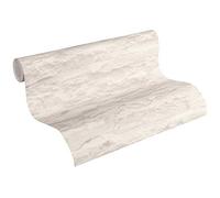 A.S. Création Papier Peint Brique Elements Papier peint intissé 10.05 m x 0.53 m Crème Blanc Fabriqué en Allemagne 959083 95908-3