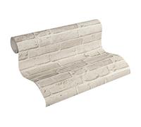 A.S. Création Papier Peint Brique Elements Papier peint intissé 10.05 m x 0.53 m Gris Fabriqué en Allemagne 355813 35581-3