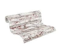 Livingwalls Papier peint intissé Brique Elements 10,05 m x 0,53 m Blanc/Brun/Gris