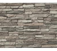 A.S. Création papier peint Dekora Natur 6, blanc perle, brun noir, brun pâle, 10,05 m x 0,53 m, 958331, 95833-1