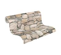 A.S. Création Papier peint Dekora Natur multicolore crème grisaille 10,05 m x 0,53 m 692412