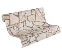 A.S. Création Papier peint en brique Elements Papier peint non tissé 10,05 m x 0,53 m Beige Gris Marron Fabriqué en Allemagne 927323 9273-23