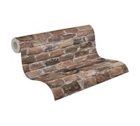 A.S. Création Papier peint en pierre Braun Bricks & Stones 388142 Papier peint intissé en brique 10,05 m x 0,53 m Fabriqué en Allemagne