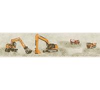 A.S. Création Papier Peint Enfant Little Stars Papier peint intissé 5.00 m x 0.13 m Orange Beige Noir Fabriqué en Allemagne par Livingwalls 358712 35871-2