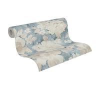 A.S. Création papier peint fleuri en bleu, beige, crème - papier peint vintage de haute qualité 396071 - papier peint design peint sur 10,05m x 0,53m - Made in Germany