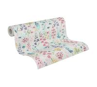 A.S. Création papier peint fleuri en multicolore, blanc, rose, violet, vert - papier peint intissé de haute qualité floral 396061 - papier peint design peint sur 10,05m x 0,53m - Made in Germany