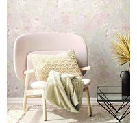A.S. Création Papier peint floral romantique gris multicolore rose sans PVC - Papier peint 386364 - floral - 10,05 m x 0,53 m - Fabriqué en Allemagne