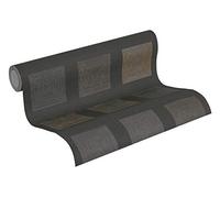 A.S. Création Papier Peint Géométrique Ethnic Origin Papier peint intissé 10.05 m x 0.53 m Noir Or Fabriqué en Allemagne 371724 37172-4