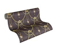 A.S. Création Papier peint Hermitage 9 brun jaune métallisé 10,05 m x 0,53 m 943535