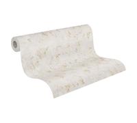 A.S. Création papier peint intissé à effet enduit en beige, gris, doré - papier peint métallique 10,05 x 0,53 m - 393871