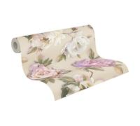 A.S. Création PintWalls II papier peint intissé avec motif floral roses 0,53 x 10,05 m - violet, rose, vert - papier peint à fleurs aquarelle Made in Germany - 396081