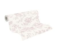 Livingwalls Papier peint intissé décoratif motif floral blanc et rosé 10,05 x 0,53 m – 395481