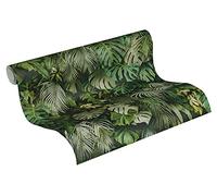 A.S. Création papier peint intissé - papier peint jungle en vert - tapisserie papier peint pour différentes pièces - papier peint adhesif en 10,05 m x 0,53 m