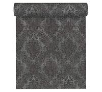A.S. Création papier peint intissé avec ornements en gris, noir, métallisé - papier peint baroque avec motif damassé 10,05 m x 0,53 m - 336078