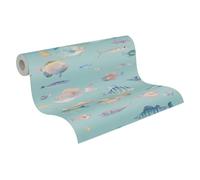 Livingwalls Papier peint intissé 396963 poissons multicolores bleu et violet 10,05 x 0,53 m