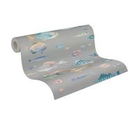 A.S. Création Papier peint intissé avec poissons gris multicolore bleu - 396961 - Papier peint mural de qualité supérieure pour salon, bureau - 10,05 m x 0,53 m - Fabriqué en Allemagne