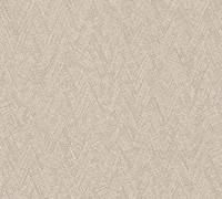 A.S. Création Papier peint intissé avec structure en chevrons en marron, orange - papier peint ethnique uni 10,05 m x 0,53 m - 790921