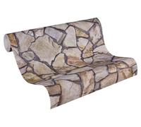 A.S. Création papier peint intissé Best of Wood`n Stone papier peint aspect pierre naturelle 10,05 m x 0,53 m beige marron gris Made in Germany 927316 9273-16