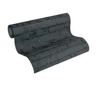 A.S. Création Papier peint intissé Best of Wood'n Stone 2ème édition, Métallique, noir., 10,05 m (Länge) x 0,53 m (Breite)